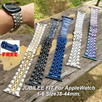 สาย Apple Watch สแตนเลส ลายJubilee fit หัวสายเข้ารูป  สำหรับ Apple Watch 1-6 ขนาด38-44มิล ฟรีที่ตัดสายนาฬิกา