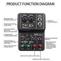 TEYUN Q12 Computer Recording Sound Card 2-Channel Mono 16Bit/48KHZ Recording Special Mixer 48V