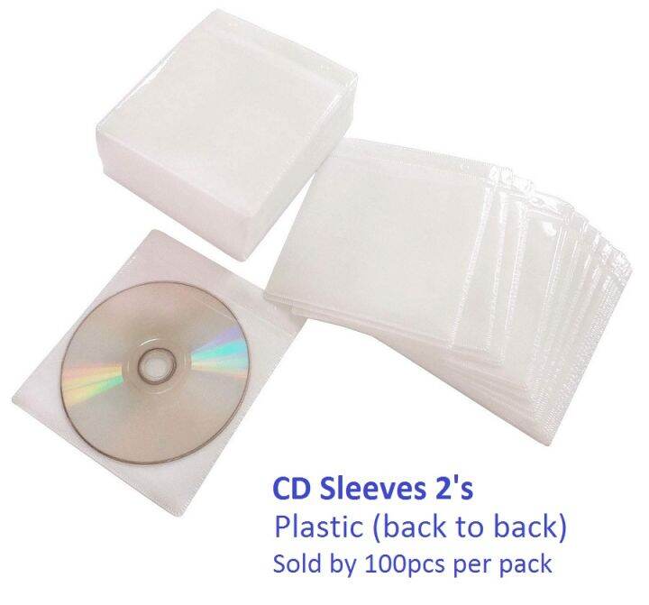 CD/DVD Sleeves 2's Plastic (Back To Back) Sold By 100 pcs per pack