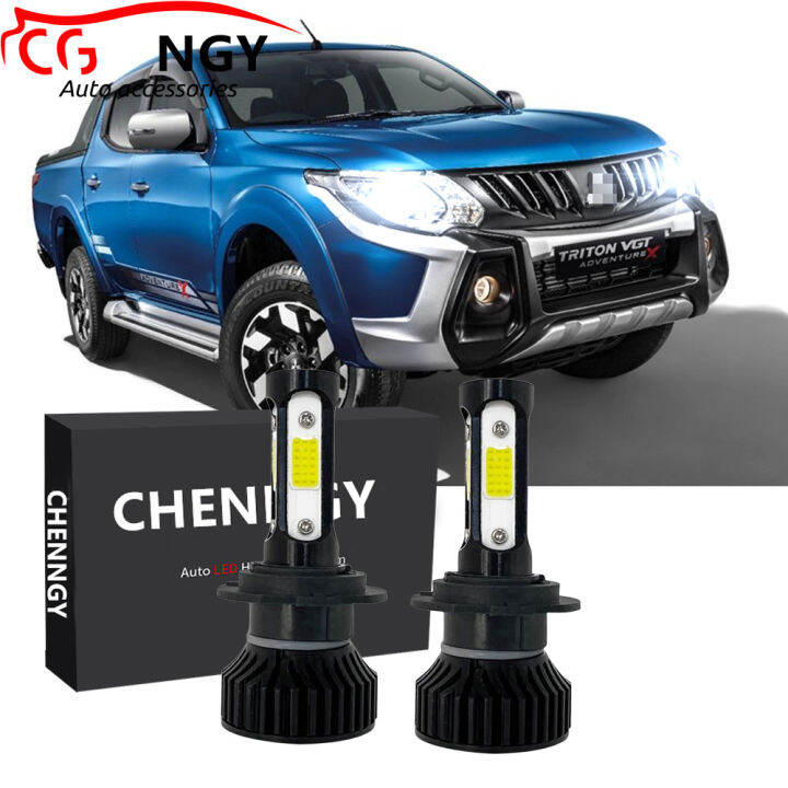 สำหรับปี-mitsubishi-triton-2015-2021-ไฟฉายคาดศีรษะรถยนต์-1คู่-หลอดไฟหน้าไฟฉายคาดศีรษะ-led-6000k-9-32v-ชุดแปลงสูงและต่ำ-lhl-cg-ly