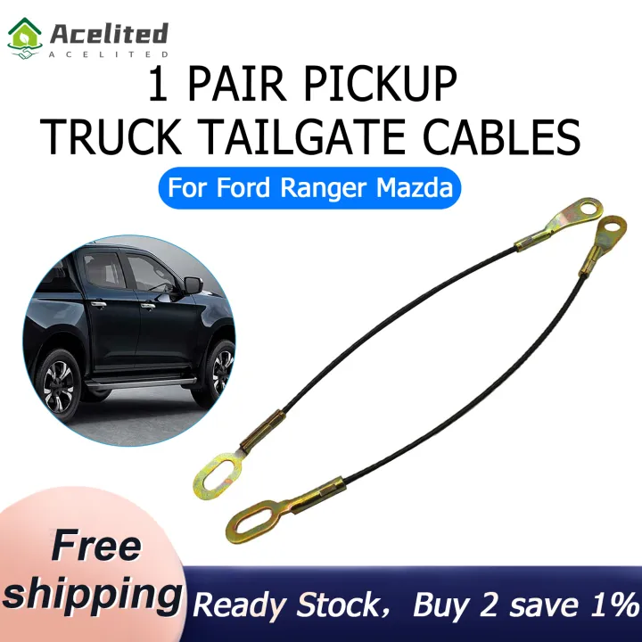 1 Pair Pickup Truck Tailgate Cables Set for Mazda Fighter B2500/Ford