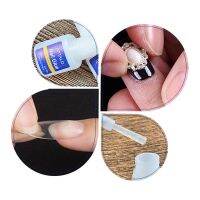 10g Fast Drying Nail Glue with Brush for False Nails Glitter Rhinestones Tools Suitable for Sticky Nails Rhinestone Glue