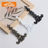 ஐ☋☒ 2pcs Antique Door Hinge Bronze/White/Black Cabinet Wardrobe Drawer Jewellery Case Decorative Hinge Furniture Hardware with Screw