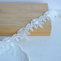 2 หลากว้าง 4.2 ซม. Delicate Ivory Lace Trim Ribbon สำหรับเย็บหัตถกรรมเสื้อผ้า Cheongsam Decor ลูกไม้ผ้า Handmade อุปกรณ์เสริม-Linqiaoe