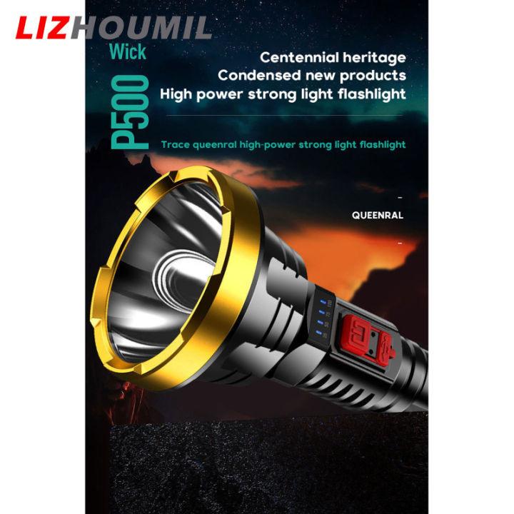 lizhoumil-100000lm-ไฟฉาย-led-กลางแจ้งแบบชาร์จไฟได้-ไฟฉายตะเกียงตั้งแคมป์พลังงานสูง1000เมตร