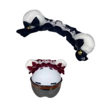 卐✔ Cute Maid Hair Bands for Helmet Lolita Hair Band Bear Ear Helmet Decorations Helmet Hair Patches