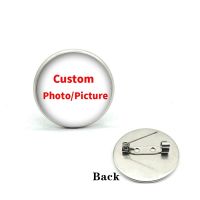 【YF】 Custom Photo/Picture Badge Brooch Glass Personalized Brooches Pins Plated Accessories