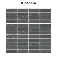 Glascera กระเบื้องโมเสคแก้ว ชนิดผิวมัน สีสันสวยงาม ไม่ดูดซึมน้ำ ไม่เกิดเชื้อรา ตกแต่งภายในและภายนอก Grey Texture