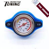 Free Shipping Small/Big Head D1 Temperature Gauge Thermo Radiator Cap Tank Cover 0.9/1.1/1.3 Bar With Utility Safe