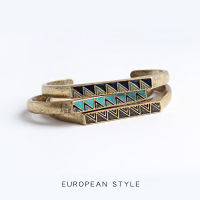 2022 New Charm celets for Women Color Glaze Ancient Egyptian Style Geometric Simple Opening Vintage Personalized Jewelry