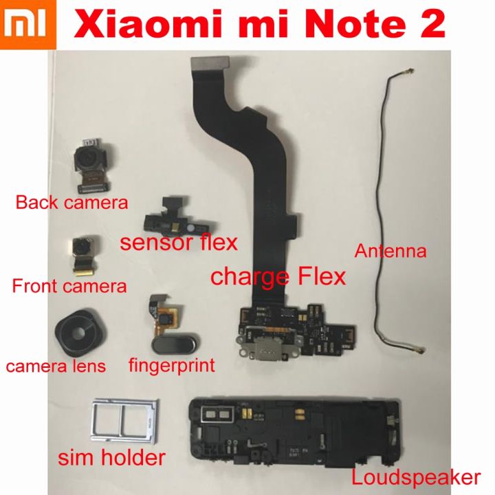 【✱2023 HOT✱】 anlei3 กล้องด้านหลังหลักด้านหน้าสายเคเบิลงอได้บอร์ดชาร์จยูเอสบีสำหรับลำโพง Xiaomi Mi Note 2ถาดใส่ซิมเซ็นเซอร์ลายนิ้วมือ