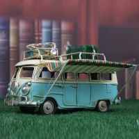 Creative Gift Metal Crafts Distressed Retro Ornaments Iron Car Model Bus Home Decoration Vintage Home Decoration Accessories