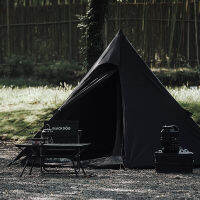 Black Camping Series เต็นท์แคมป์กลางแจ้ง, เต็นท์พับแบบพกพา, เต็นท์พีระมิดอินเดีย, กันฝนหนา OT0153