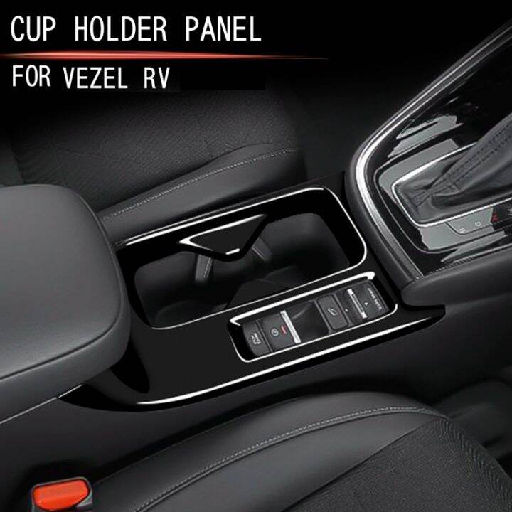 car-glossy-black-center-console-water-cup-holder-decoration-cover-trim-stickers-for-honda-hrv-hr-v-vezel-2021-2022