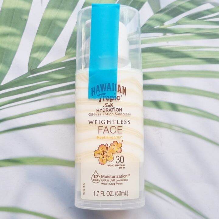 (Hawaiian Tropic®) Lotion Sunscreen SPF 30 Silk Hydration Weightless Face Moisturization 50 ml