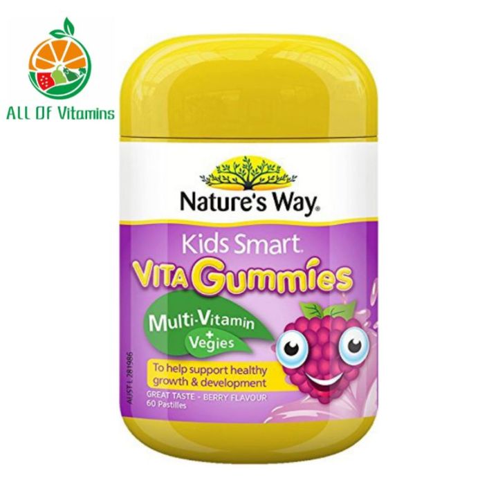 nature-s-way-kids-smart-vita-gummies-วิตามินเด็กแบบเยลลี่-60-เม็ด-พร้อมส่ง-วิตามินสำหรับเด็ก-อาหารเสริมเด็ก-บำรุงสมอง-อาหารเสริม-อาหารสำหรับเด็ก