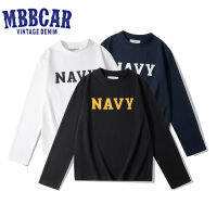 MBBCAR 2023ใหม่เสื้อยืดคู่รัก280กรัมด้ายขนาดใหญ่สีกรมท่าสำหรับผู้ชายและผู้หญิง