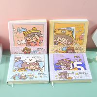 Cute Soft Magic Girl Pu Square Hand Ledger Cartoon Student Project Notebook Planners Diary Book Office Stationery