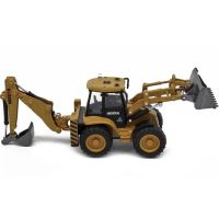 โมเดลรถเหล็ก รถ BACKHOE LOADER เหมือนของจริง ของเล่นเพื่อการสะสม โมเดลสะสม โมเดลรถก่อสร้าง Huina Scale 1:50