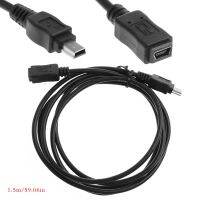 1Pcs Black Light Adapter Cable 5Feet/1.5m Mini USB B 5pin Male To Female Extension Cable Cord Adapter