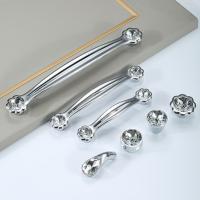 【CW】 128 192mm fashion luxury diamond crystal kitchen cabinet wardrobe door handle chrome gold pearl black cupboard drawer knob pull