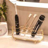 【CC】 New electric toothbrush light luxury golden bathroom shelf Washing diatom mud absorbent pad toilet storage