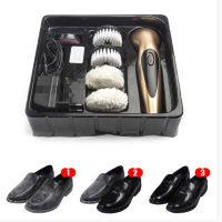 1 Set Electric Shoe Brush Household Polisher Portable Hand-Held Auto Polish Leather 3 Kinds Brush Heads Care