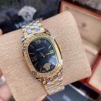 นาฬิกา versace  หน้าดำ สาย 2 กษัตริย์ สำหรับผู้หญิง 24 mm