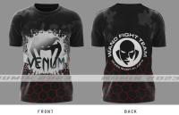 （Contact and send customization）New design for 2023 Venum MMA Classic 2.0 T-Shirt Black Silver 02【in stock】