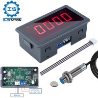 เครื่องวัดวามเร็ว LED แบบดิจิตอล RPM เครื่องวัดความเร็ว AC 110V 220V 4Bit Motor Tachometer พร้อม Hall Proximity Switch Sensor NPN สําหรับเครื่องกลึง