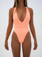 2023 New Sexy Deep V Swimsuit Women Bandage Backless Swimwear Female Monokini Bathers Bathing Suits Summer Beach Wear