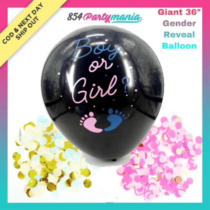 36 Inches Giant Gender Reveal Balloon Set Free 2 Confetti Pink And Blue Gender Reveal Balloon Party Decor Surprise Gender Reveal Girl Or Boy Pop The Balloon Latex Special Lazada Ph