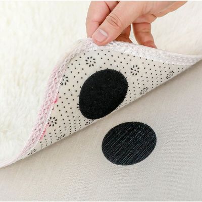 ；‘【】- Car Carpet Double Sided Foam Tape Strong Pad Mounting,Black Self-Adhesive Tape Include Square And Round Fastener Sticker(5Pair)