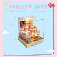 (ร้อน) CUTEBEE DIY บ้านตุ๊กตาจิ๋วตุ๊กตาที่มีฝาครอบกันฝุ่นเฟอร์นิเจอร์ของเล่นสำหรับเด็กของขวัญวันเกิด