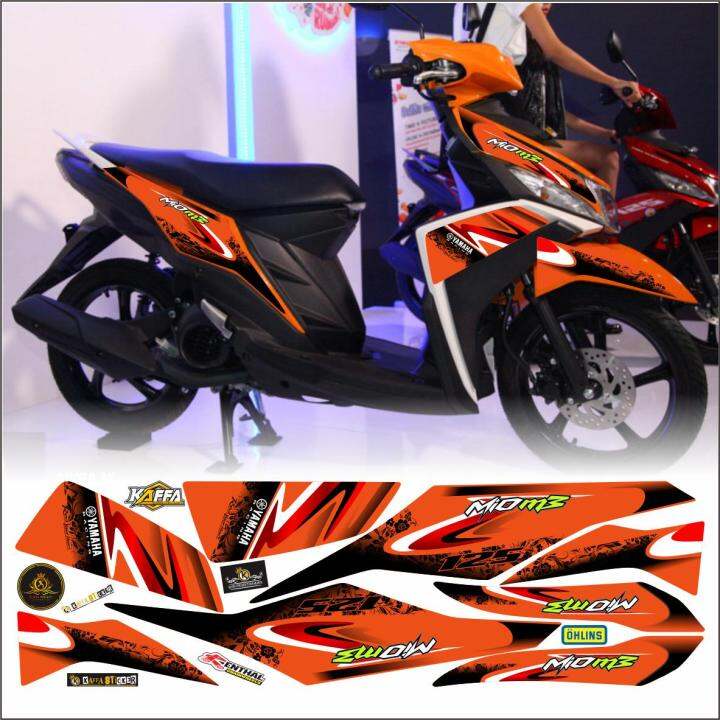 Stiker Modifikasi Motor Mio M3 Gambar Seram Jual Stiker Custom Decal Motor Yamaha Mio M3 Fullbody Desain Racing