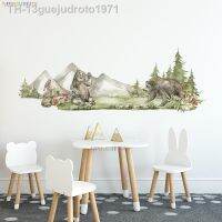 Wall stickers▩✉❀ 13guejudroto1971 Grande animal adesivos de parede para quartos das crianças Wallpaper Floresta Árvore Mountain Vinyl Decoração