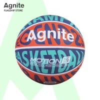 Agnite ลูกบาส ขนาดมาตรฐานเบอร์ 5 ลูกบาสเก็ตบอล บาสเกตบอลยาง บาสยาง ทนต่อการสึกหรอ เล่นได้ทั้งในร่มและกลางแจ้ง Basketball