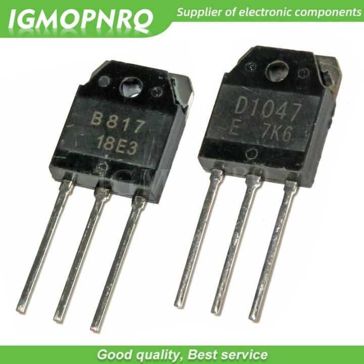 10Pairs 2SD1047 &amp; 2SB817 (D1047 &amp; B817)  TO 3P Transistors New Original Free Shipping