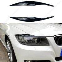 ไฟหน้าสีดำเงาแบบ E90สำหรับ BMW 3 E91 2ชิ้น ABS 2005 2006 2007 2008 2009 2010 2011ซีดาน/การท่องเที่ยว