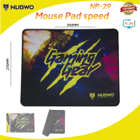 Nubwo NP-025/NP-026/NP-027/NP-029  Mouse Pad Speed (กว้าง35cmXสูง28cmXหนา4มม) แผ่นรองเม้าส์สำหรับเล่นเกมส์