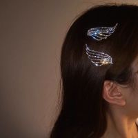 【cw】 New SparklingRhinestone HairpinWings Hairpin Korean TemperamentSide Hairpin Women 39;s Hair Accessories