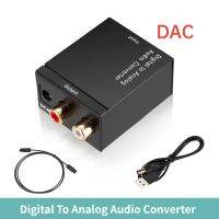 Penguat DAC USB Digital ke dekoder Audio Analog serat optik Toslink sinyal koaksial ke konverter Audio RCA R/L