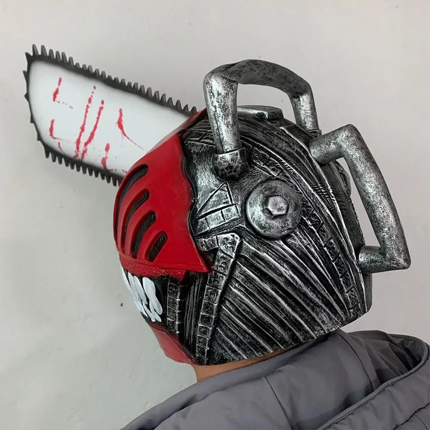 KILYOS Anime Chainsaw Man Latex Mask For Kids Denji Cosplay Full Face  Helmet Halloween Masquerade Party Costume Props