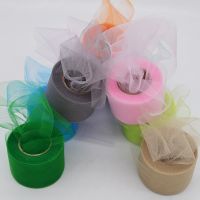 22m/lot 2" 5cm Shiny Tulle Roll Spool Fabric Tutu Skirt Chair Sash Bow Table Runner  Wedding Baby Shower Party Decorations Fishing Reels