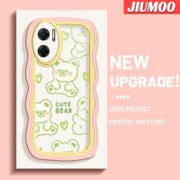 เคส JIUMOO สำหรับ Xiaomi MI Xiaomi MI Redmi 10 5G Note 11E 5G Redmi 11 Prime น่ารักลายหมีสีสันสดใสเคสมือถือกันกระแทกแบบใสนิ่มเคสป้องกันแบบเรียบง่ายสร้างสรรค์โปร่งใสลายกล้องถ่ายรูป