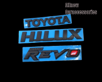 AD.โลโก้*Toyota + Hilux + Revo ติดท้าย  toyota ( ชุด 3 ชิ้น )