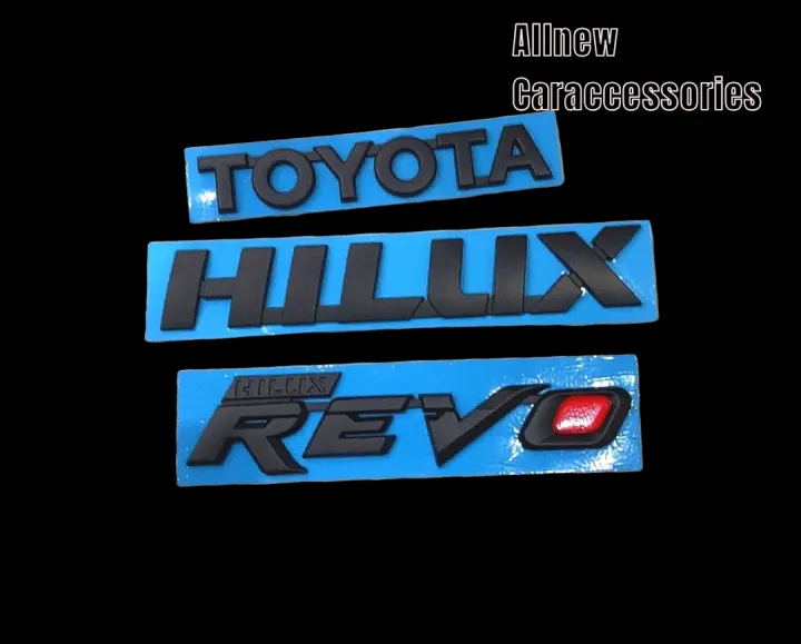 AD.โลโก้*Toyota + Hilux + Revo ติดท้าย  toyota ( ชุด 3 ชิ้น )