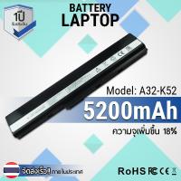 รับประกัน 1 ปี - แบตเตอรี่ โน้ตบุ๊ค แล็บทอป Asus A32-K52 Series A42, A42J, A52, K42, K52, X42DQ, X42DR, X42DY, X42JA Battery Notebook Laptop 6cell 5200mAh