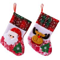 Christmas Stockings Elk Christmas Socks Candy Bag Christmas Stockings with Snowflake Santa Reindeer Stockings for Stairs Fireplace Home Decor favorable