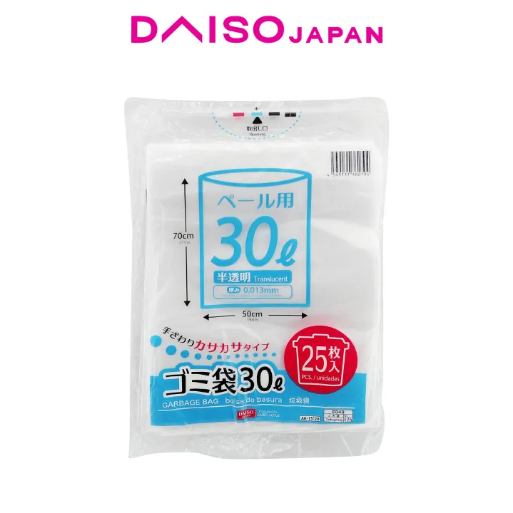 Daiso Clear Garbage Bag 30L 25 pcs Lazada PH